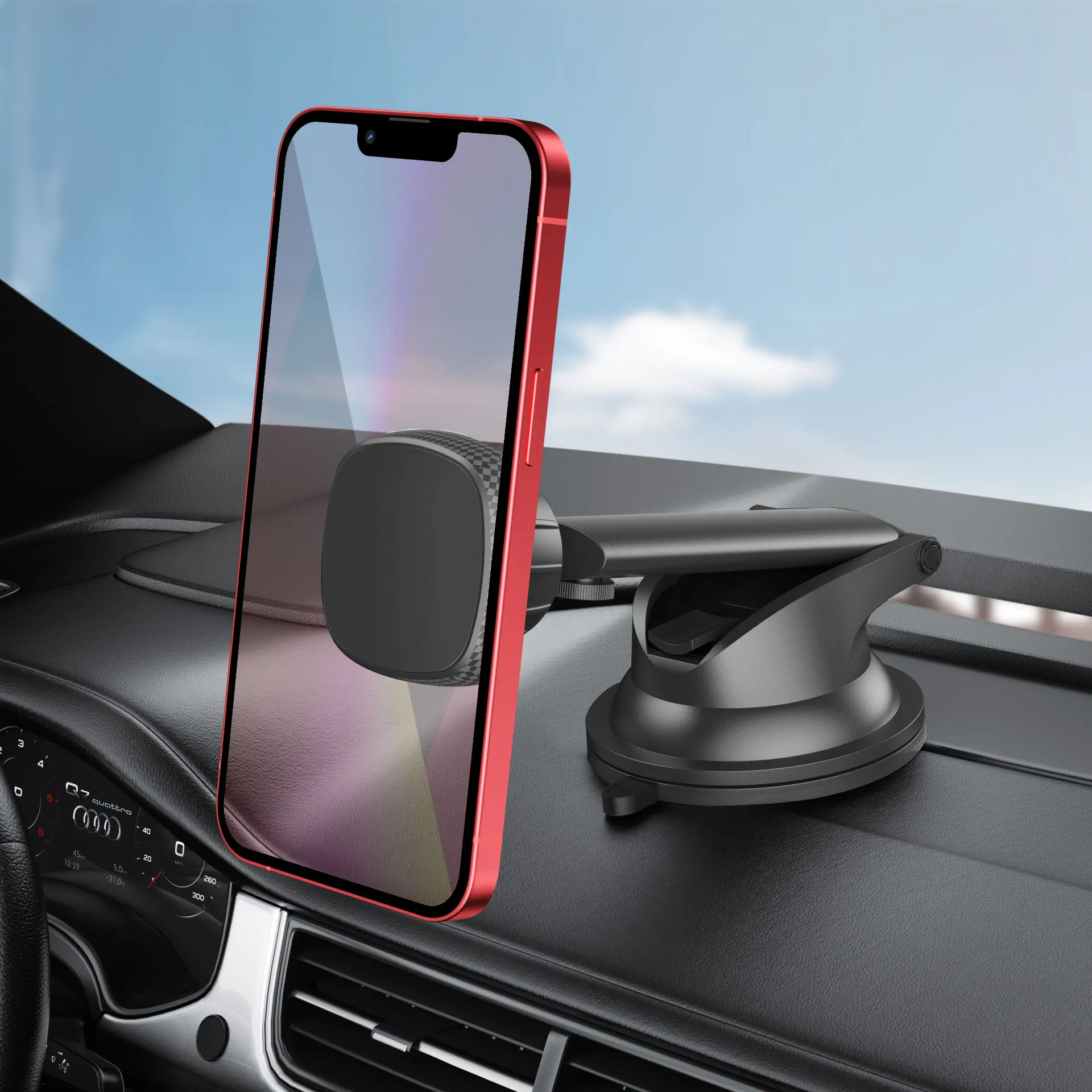 Car Phone Holder For Xiaomi mi Max Windshield Dashboard Telescopic Suction Cup Car Mount Magnetic Holder Cell Mobile Phone Stand