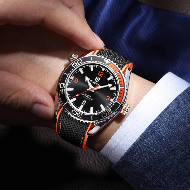 Classic Style Luxury Mens Watches High Quality Waterproof Luminous Man Wristwatch Rubber Men Quartz Watch Casual Clock Reloj