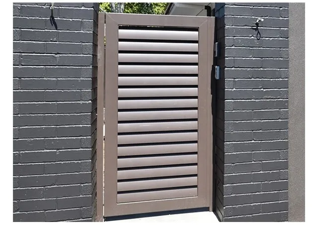 aluminum slat gate single pedestrian walkway door 3