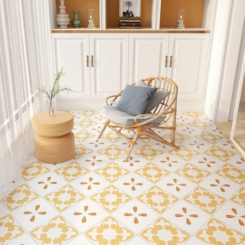 Simple Style Balcony Waterproof Floor Mat Stain and Oil Resistant Kitchen Carpet Large Area PVC Leather Rugs Home Washable Rug 4