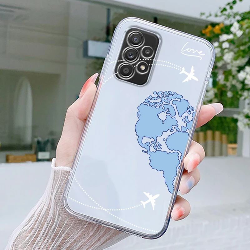 Planes World Map Travel Love Heart Phone Case Cover