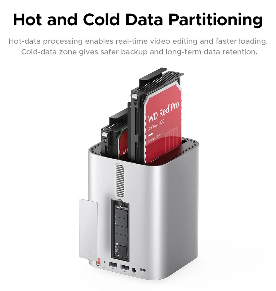 ORICO ミニタワードック M.2 NVMe SATA SSD ケース 3.5 インチ HDD