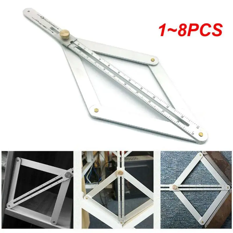 Multi-angle Corner Angle Finder Aluminum Protractor Tile Wood Ruler Woodworking Model Craft Angle