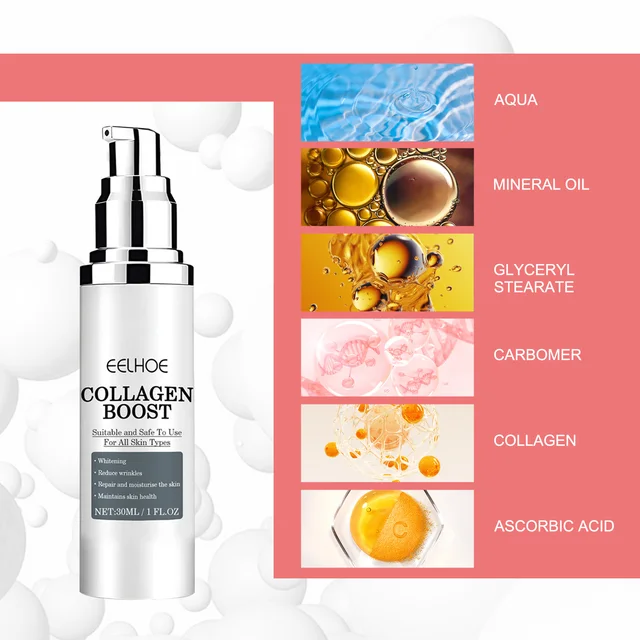 Collagen Face Cream Anti Aging Wrinkle Reduction Moisturizer for Women Firming & Lifting Cream to Brighten Skin Ton 30ml