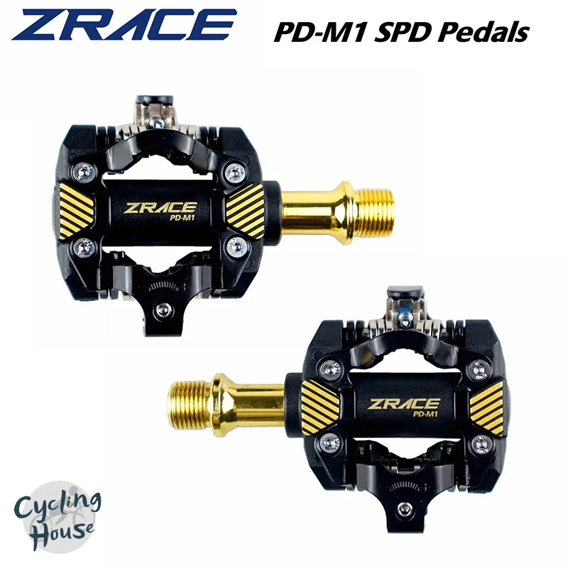 

Золотые самоблокирующиеся педали ZRACE PD-M1 SPD, запчасти для горных велосипедов, для гоночного горного велосипеда, педали для велосипеда 332 г