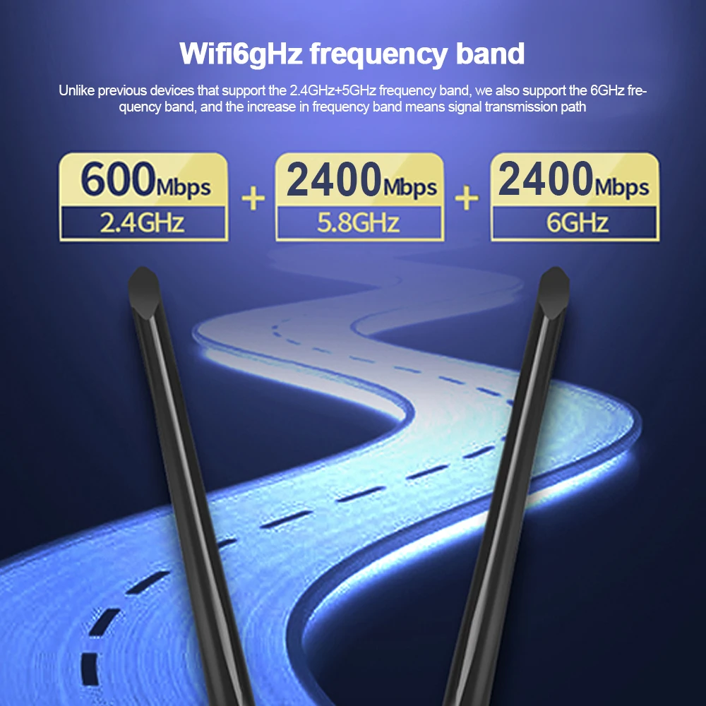 Kebidu WiFi 6E AX5400 PCIe 어댑터 블루투스 5.2 트라이 밴드 2.4G/5G/6GHz 802.11AX 네트워크 무선 수신기 MU-MIMO for Win 10/11