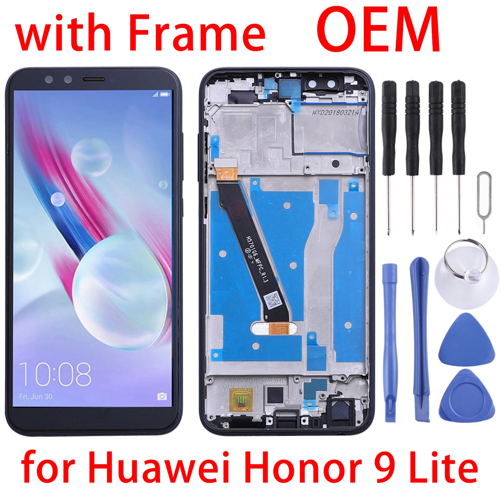 

OEM LCD Screen for Huawei Honor 9 Lite Digitizer Full Assembly with Frame