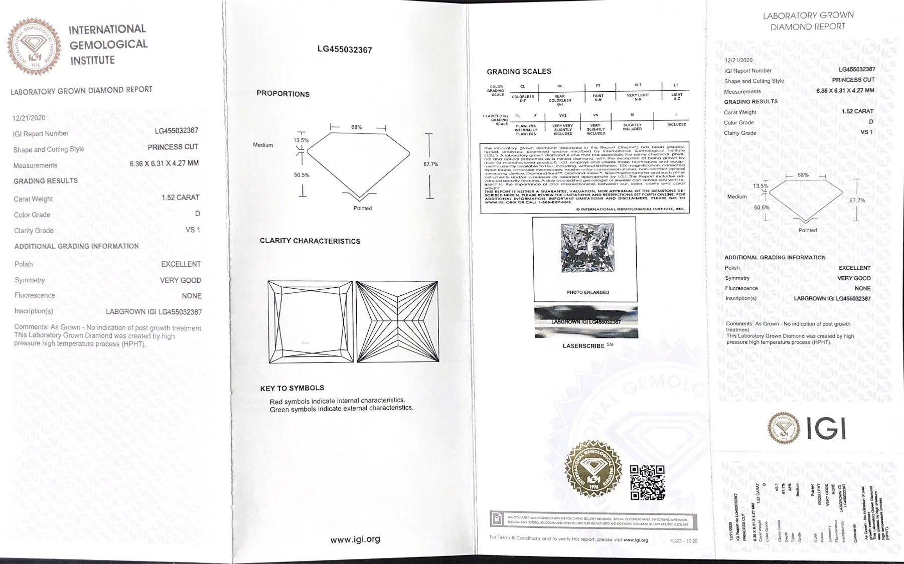 Princess Shape Lab Grown Diamonds With IGI Certificates 1ct 1.5ct 2ct 2.5ct 3ct 5ct Laboratory Diamond s
