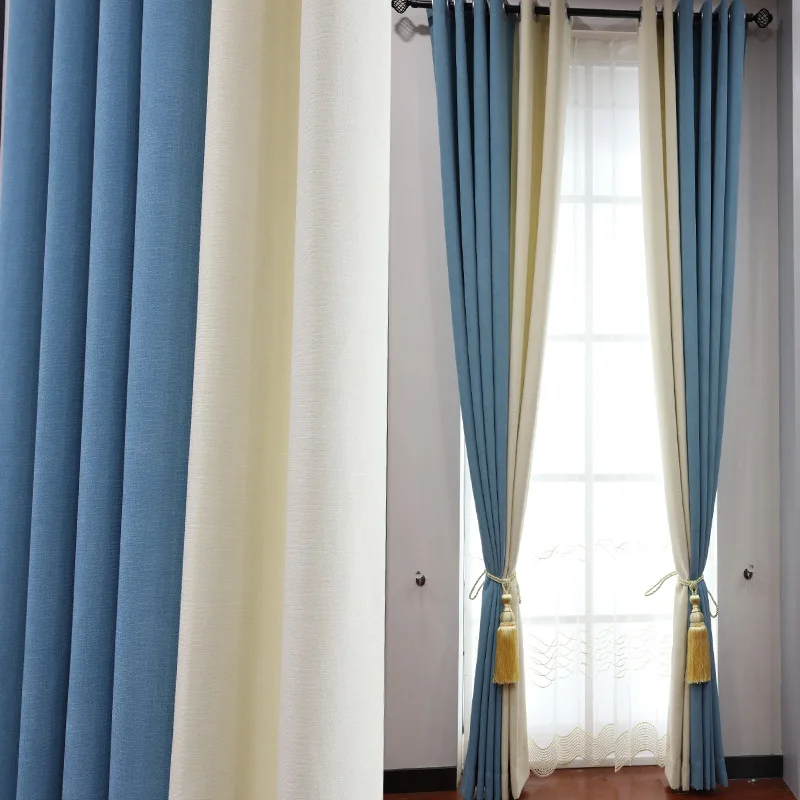 

Modern Minimalist Living Room Bedroom Curtain Luxury Thickening Chenille Blackout Curtains Insulation Curtain Custom