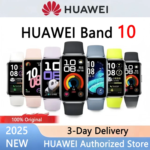 2025 NEW HUAWEI Band 10 Smartwatch Original Compatible with IOS & Android,Sleep Tracking,Health monitor,14 days battery li