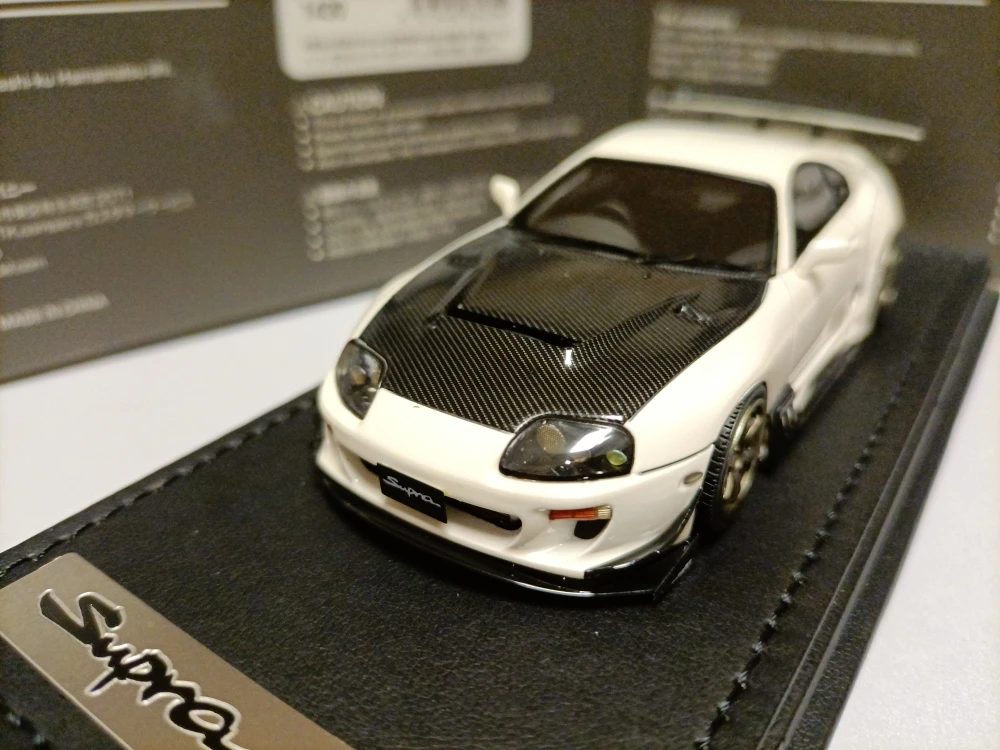 

Модель автомобиля электронной сигареты Supra JZA80 RZ из белого углеродного волокна, ограниченное издание, металлическая статическая модель автомобиля из смолы, игрушка в подарок, 1:43