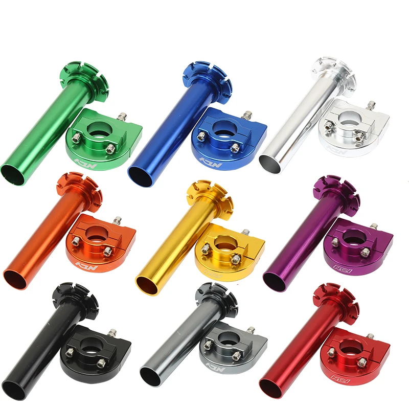 22mm 7/8 Inch CNC Aluminum Multicolor Accelerator Throttle Twist Grips Handlebars Universal For Motorcycle Moped Scooter Bike