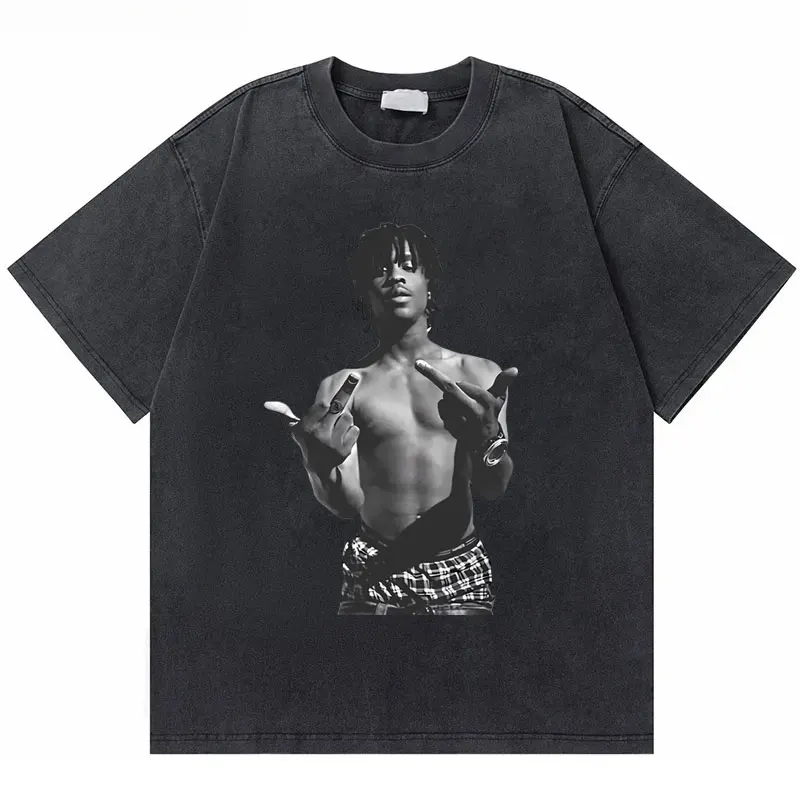 

Washed Vintage Chief Keef Adult Graphic Tshirt Men Women Hip Hop Oversized T-shirts Fashion Cool Streetwear Male Trend T-Shirt