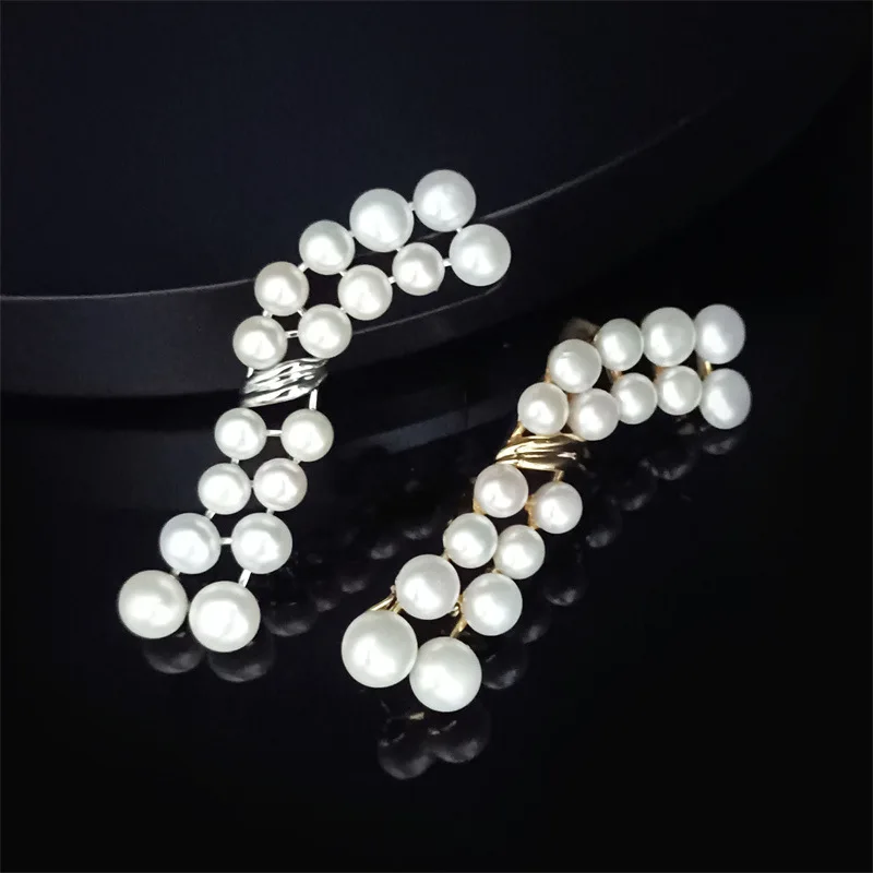 

OKILY Elegant Handmade Freshwater Pearl Irregular Broochpins High-end Women's Coat Pin Fashionable Accessory 2024 Real Pearls