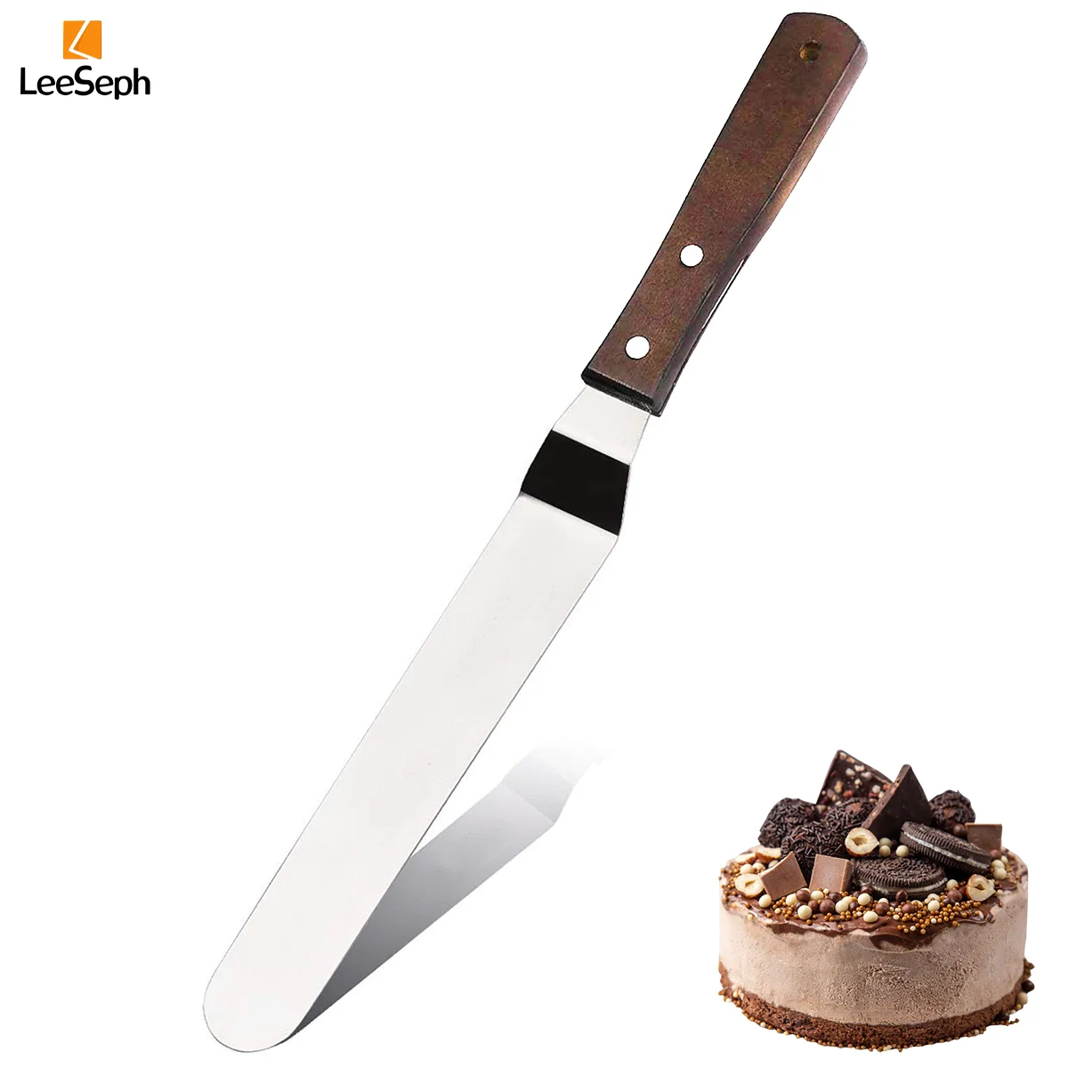 Icing Spatula Stainless Steel Offset Cake Spatula with Wood Handle Cake Decorating Spatula for Icing Cakes Cheese Pizzas cake decorating tools cream spatula cake spatula