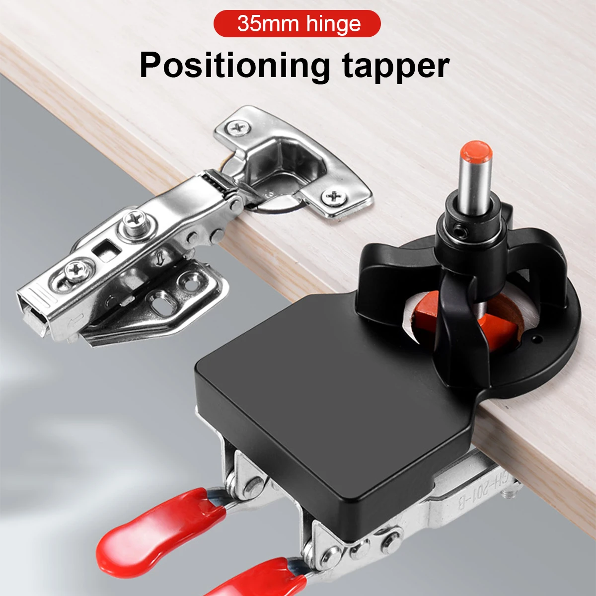 35MM Hinge Drilling Clamp Woodworking Drilling Guide Locator Pin Clamp Door Cabinet Cabinet Hole Opener Hidden Hinge