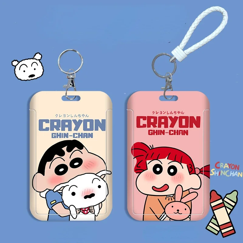 Cartoon student card cover holder DIY lanyard badge storage set subway bus card campus ID storage holder Christmas Gift