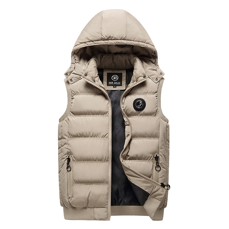 5XL Men's Vest Jacket Winter Waterproof Warm Sleeveless Men Jacket Fashion Hooded Casual Vest Men Autumn Thicken Waistcoat 5