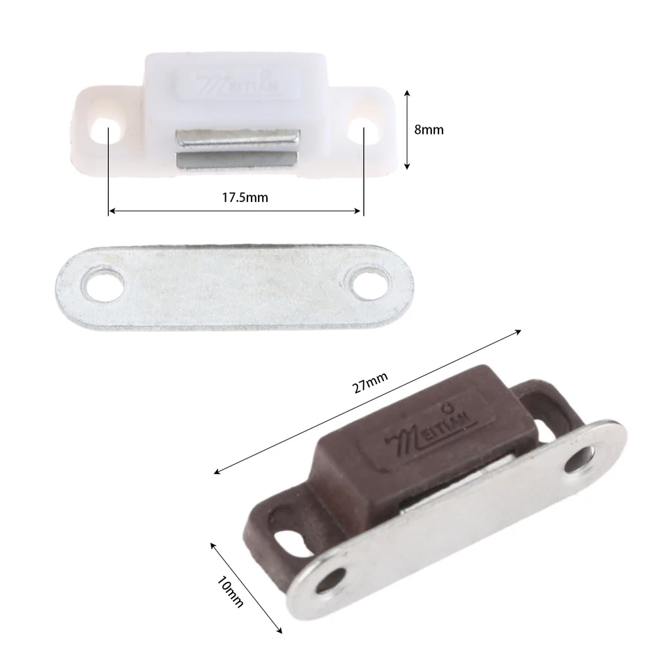 Magnetic Cabinet Catch Latch - 57mm Silver Metal Door Catch For Wardrobe, Cupboard & Drawer - View #5