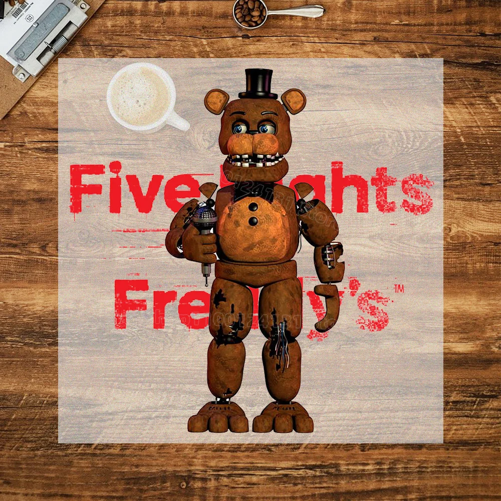 FNAF-Inspired Heat Transfer Stickers for Clothing - T-Shirt DIY Anime Patches Collection