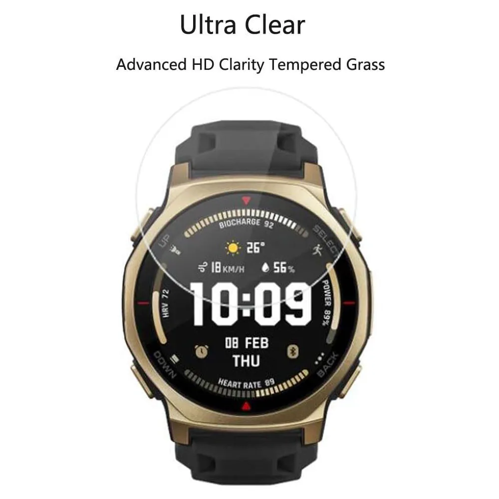 Huami Amazfit T-Rex 3 Pro 44MM 보호 필름 안티 스크래치 클리어 HD 2.5D 9H 프리미엄 용 3PCS 화면 보호기 강화 유리