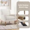 COLAMY Modern Wingback Living Room Chair, Upholstered Fabric Accent Armchair, Single Sofa Chair with Lounge Seat and Wood Le 3