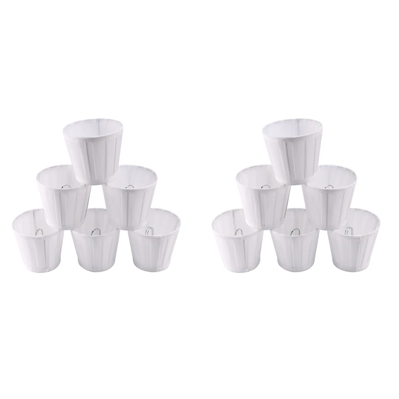

Modern European Style Droplight Wall Lamp Candle Chandelier Lamp Shade 12 Pcs Set (Solid White)
