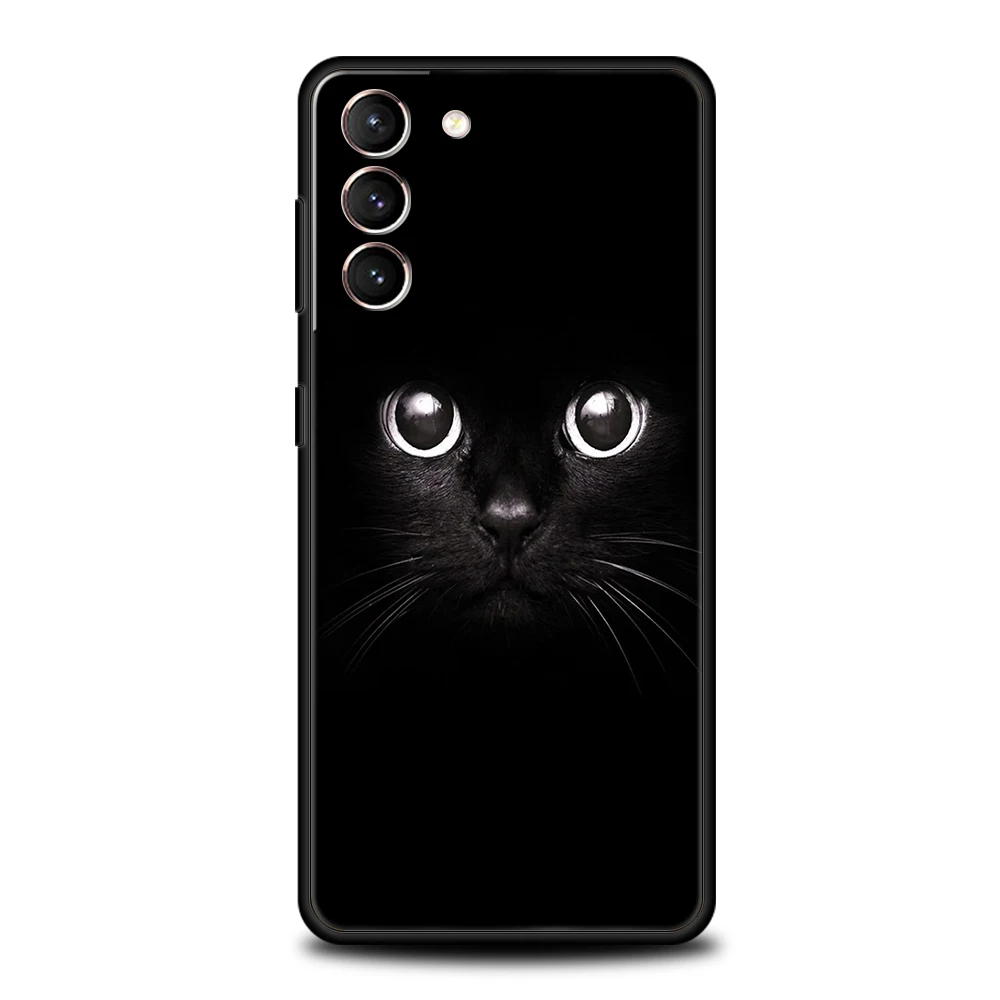 Elegant Black Cat Soft TPU Phone Case - Sleek and Stylish Protective Cover