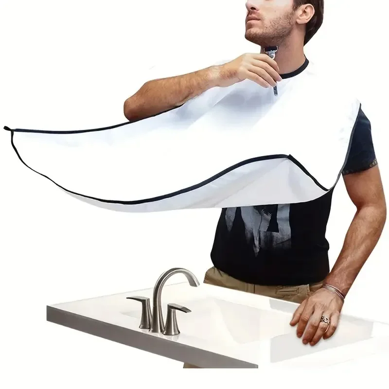Man Shave Beard Apron Black Hair Shave Apron Ib Trimmer Holder Beard Catcher Waterproof Household Household Cleaning Tools 2