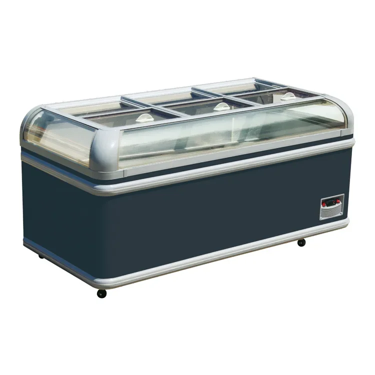 Commercial Horizontal Deep Chest Freezer Frozen Food Big Capacity Display Refrigeration Equipment For Supermarket - Image 3