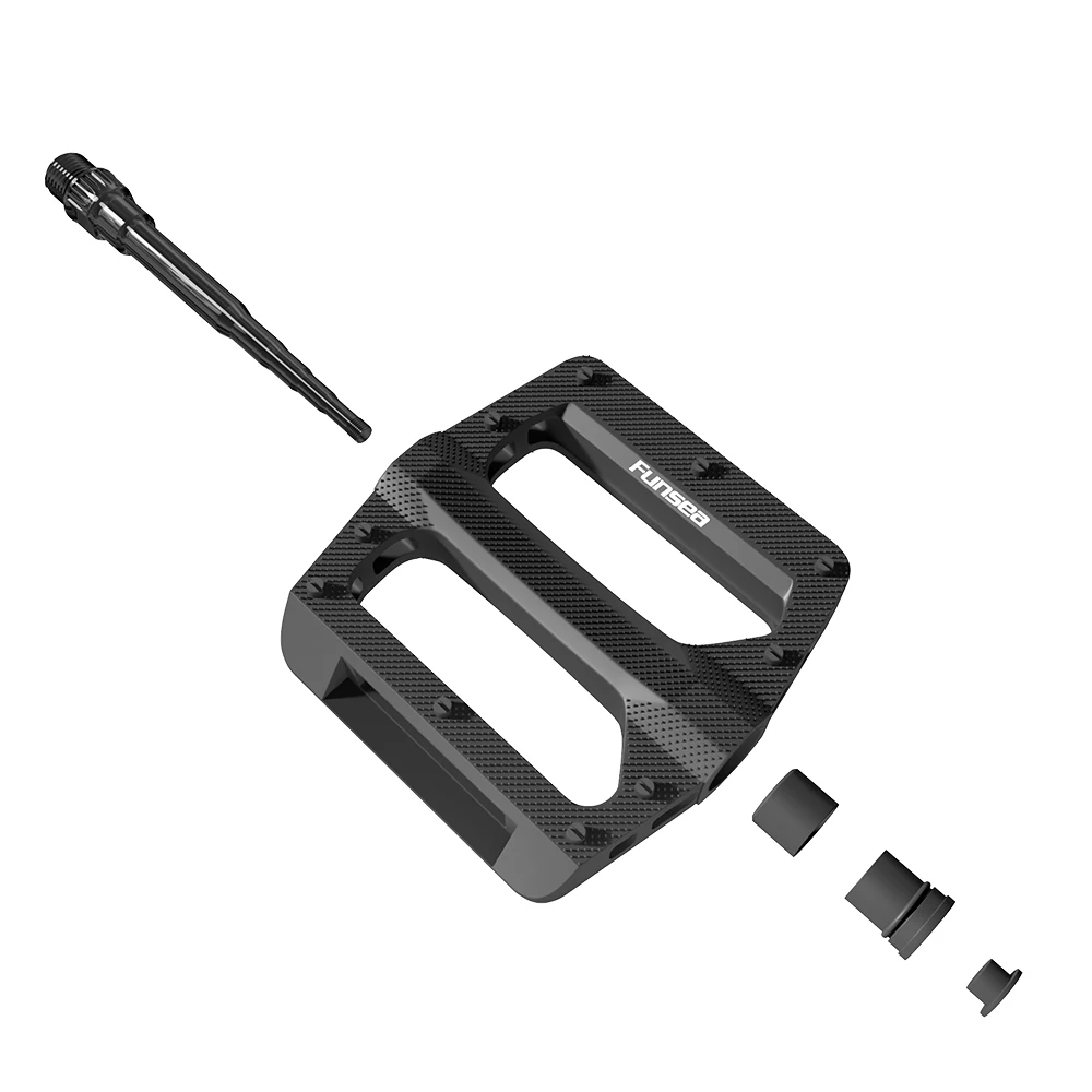 Funsea Pedals For Bicycle BMX Wheelie Stunt Bike Pedal Hexagon 6mm Chromoly Axle 9/16 Inch Cycling Nylon DU Bearing Concave 3
