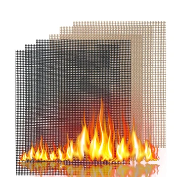 Accessori per la cottura del barbecue con tappetino in rete per grigliare carne, pesce, bistecche, verdure 1