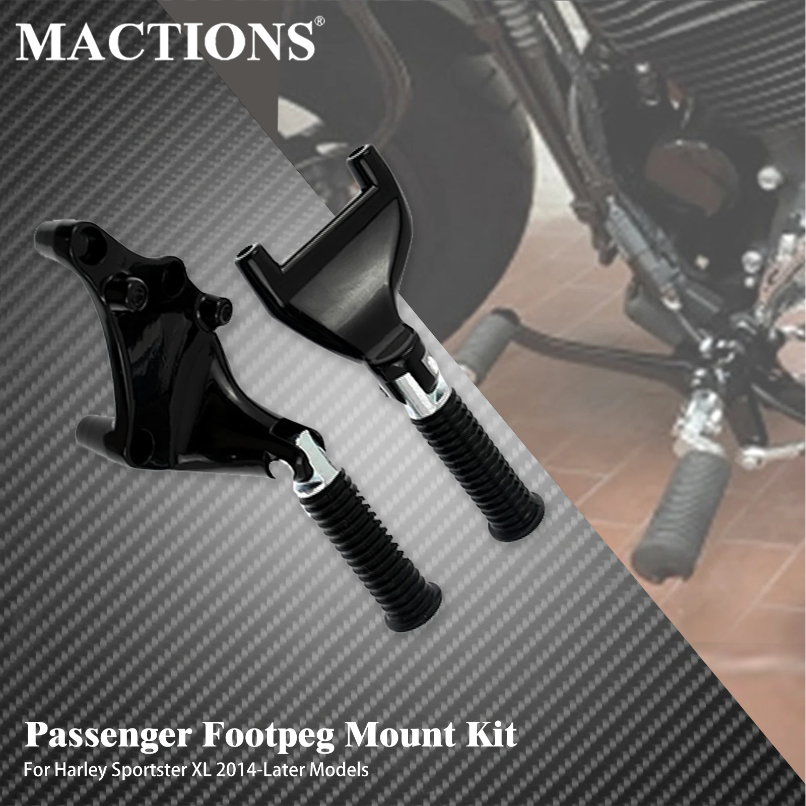 Rear Foot Rests Pegs Pedal Back Passenger Footpeg Assembly W/ Mounting
