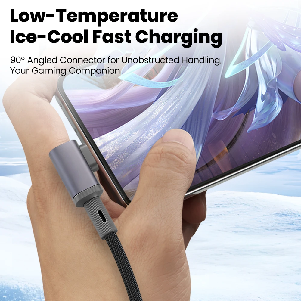 รูปสินค้า สายชาร์จ USB-C ยืดหยุ่น ชาร์จเร็ว 66W สำหรับ iPhone & Huawei