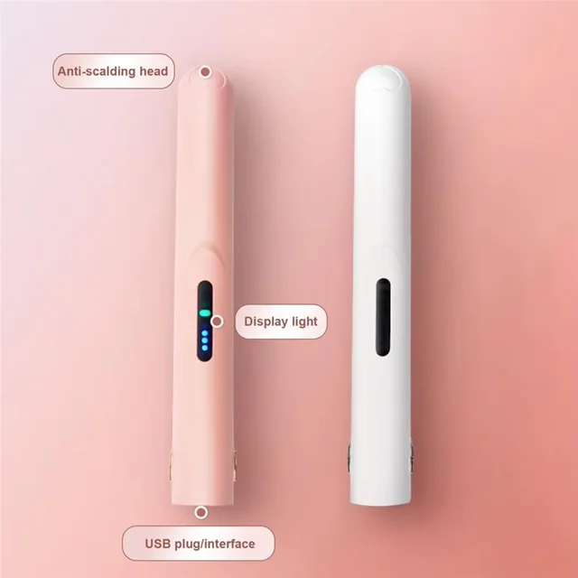 AA20-Riffeur de cheveux sans fil-rechargeable USB, chauffage rapide, batterie de grande capacité, Mini fer à friser Portable pour les femmes 1