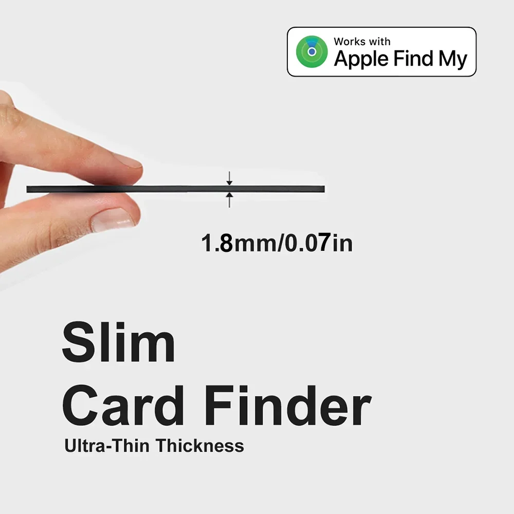 Wallet Anti-loss Card Location Tracking Smart Tag Works with iPhone Find My App Bluetooth Device Ultra-thin Card Wireless Charge