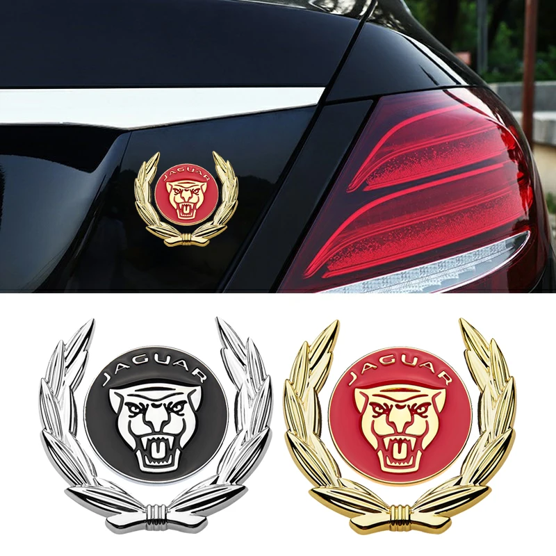 Car Styling Side Badge Emblem Rear Trunk Sticker Decals for Jaguar Logo