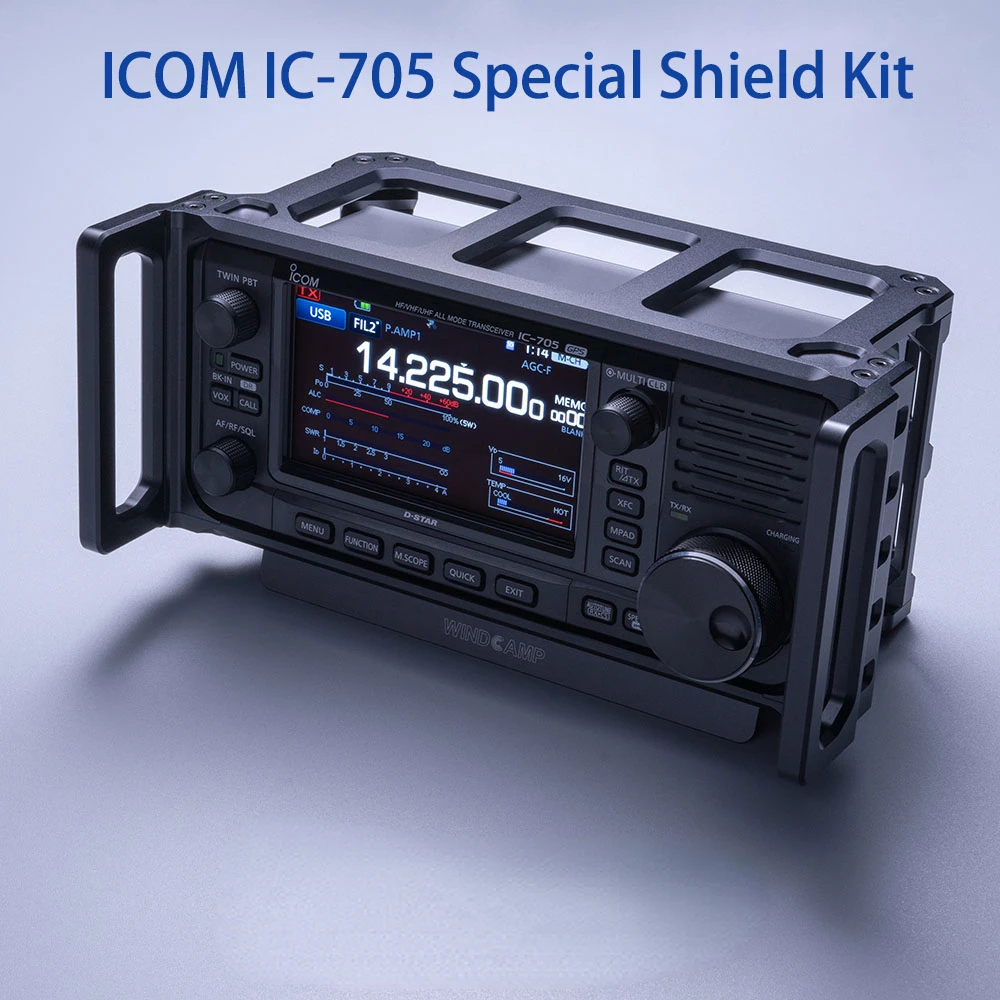Ark-705 Shield Case Carry Cage Custodia Protettiva Radio Per Icom 705 Ic-705 Staffa Di Montaggio Cnc