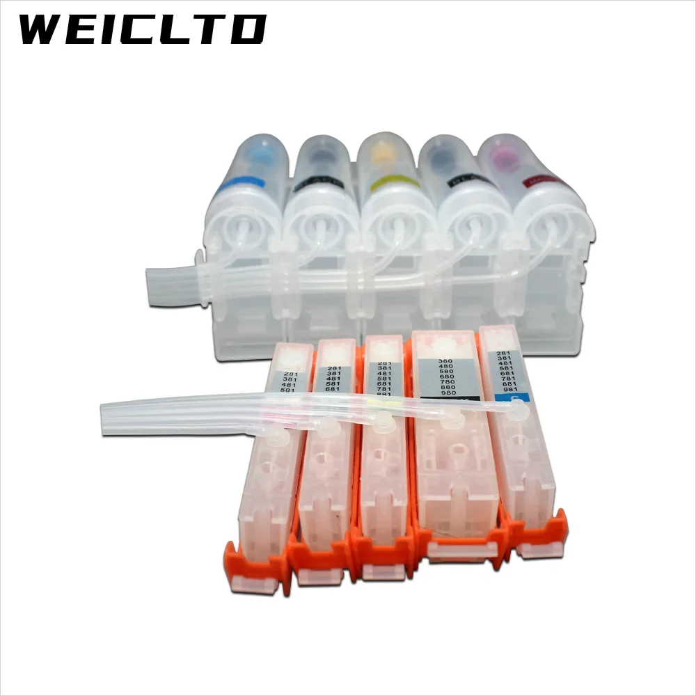 NA PGI-280 CLI-281 Canon PIXMA TR7520 TR8520 TS6120 TS6220 TS702 TS6320 TS9520 TS9521C 프린터용 5색 Ciss 시스템(칩 포함)