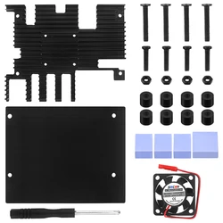 Premium Aluminum Alloy Case with Fan and Heatsinks - Enhanced Cooling Solution for Single Board Computers (Aluminum Alloy Case)