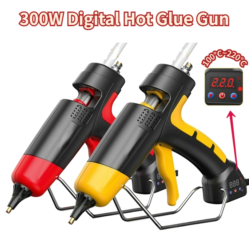 300W Hot Melt Glue Gun Digital Display Temperature Adjustable Copper Nozzle Use 11 Mm Glue Sticks Home DIY Tool Thermal Gun hot melt glue gun hot glue gun