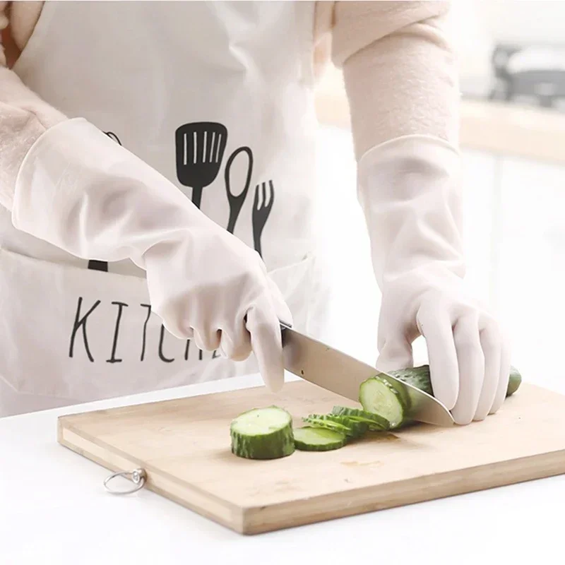 Waterproof Rubber Latex Dish Washing Gloves Kitchen Durable Cleaning Housework Chores Dishwashing Tools