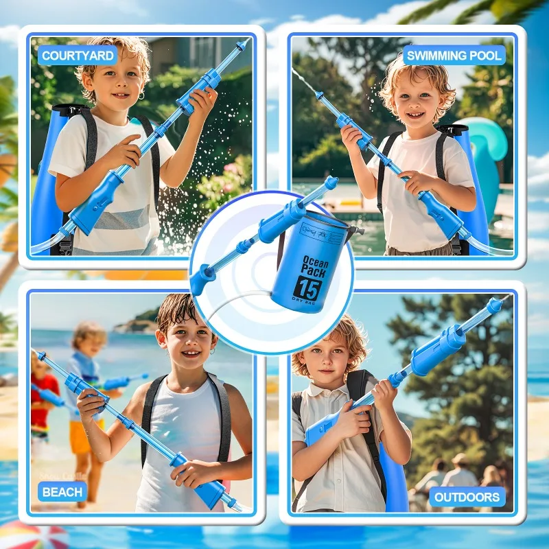 High Capacity Water Gun Backpack For Summer Outdoor Water Fights_voghion.com