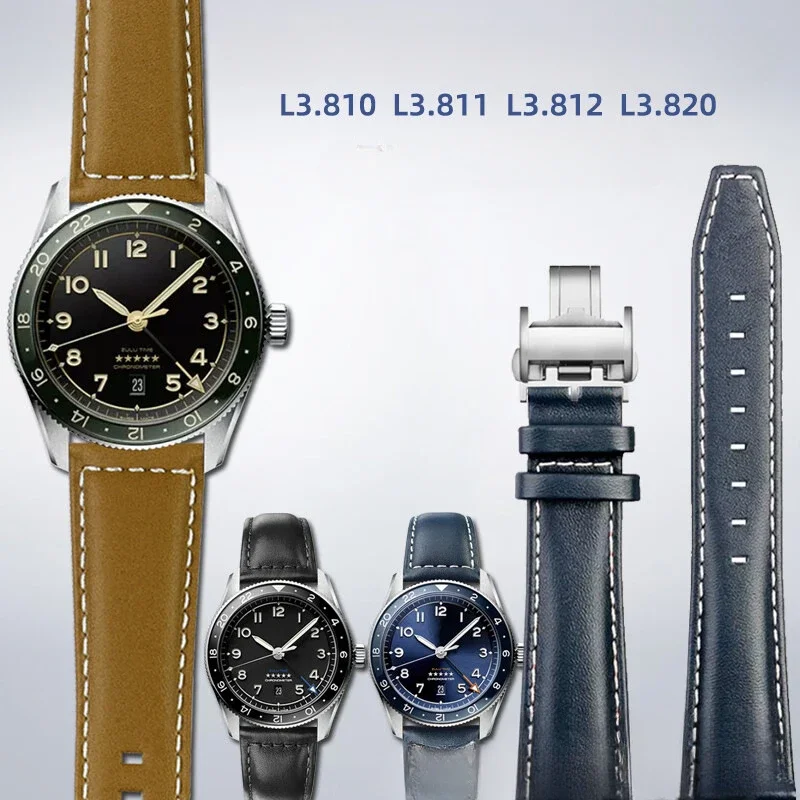 

Ремешок из коровьей кожи для часов Longines Spirit CONQUEST серии L3.810/L3.820