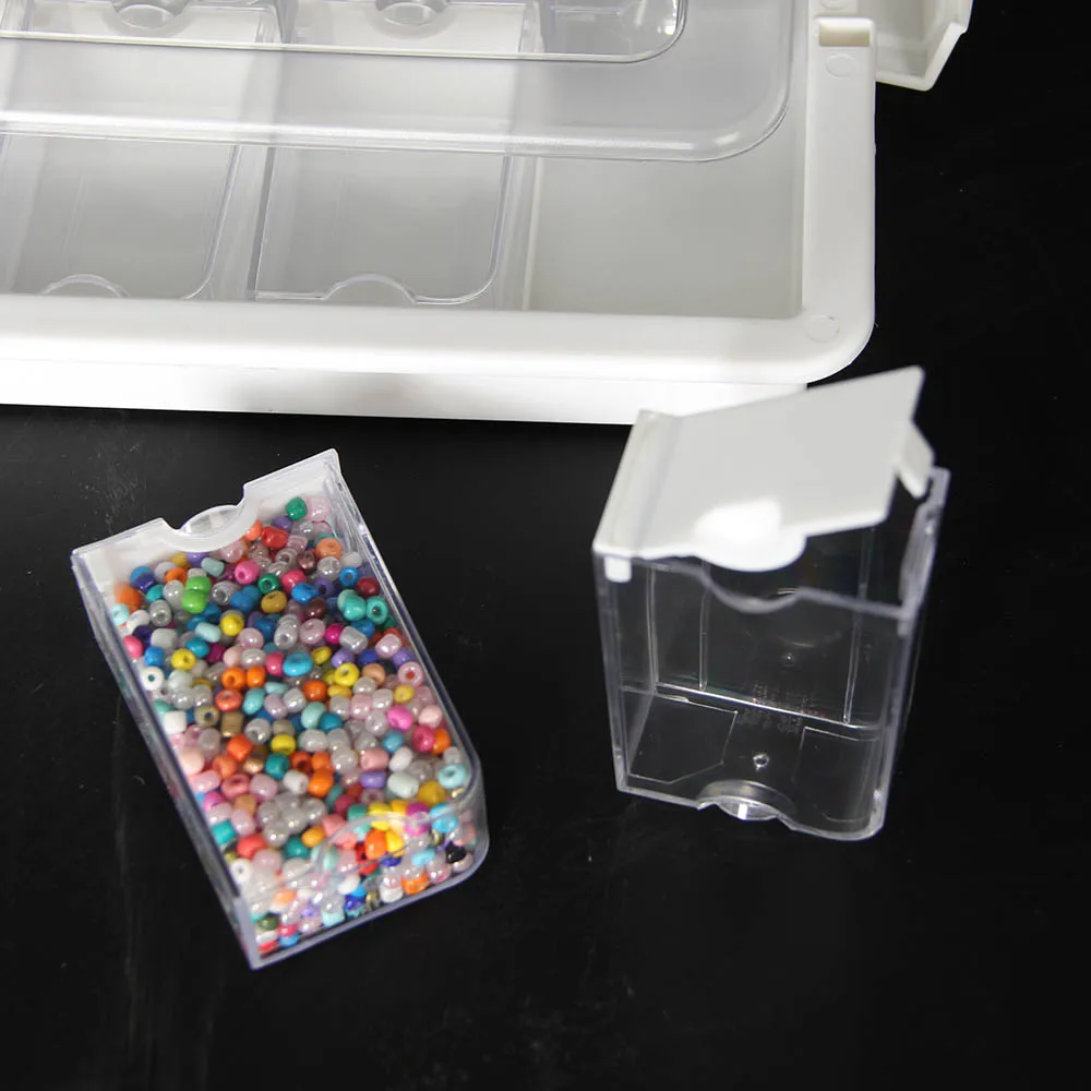 42/50/78 Grids Box Elizabeth Ward Bead Storage Portable Container Transparent Diamond Painting Plastic Storage Box Storage Box Diamond Painting Storage Box