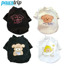 Xs-Xl Spring Pet Dog Clothes Cartoon Dog Hoodeis Teddy Puppy Clothing for Small Medium Dogs Fluorescent Dog T-Shirt Pet Product