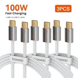 Toocki High - Speed USB C Charging Cable Set - 3 - Pack, Fast Charge with PD Power - 1m (3pcs 100W)