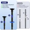 Adjustable 4 Tier Corner Shower Caddy Tension Pole Rustproof Floor Standing Bath Organizer with Towel Rack and Hanging Loops 3