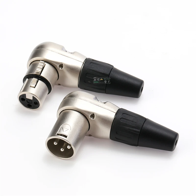 Neutrik's Rean 90 ° 直角l型xlrプラグ3ピンオス/メスマイクライン
