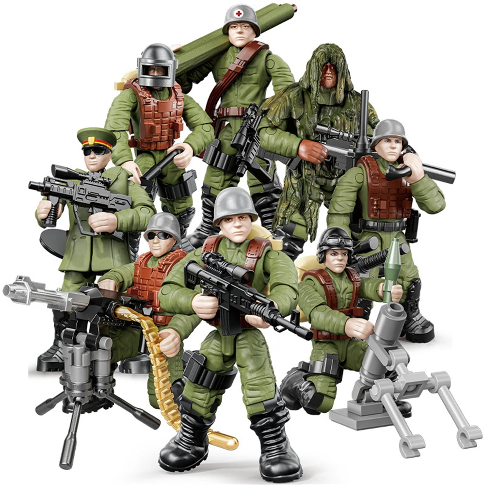 World War Army Military Soldiers Special Forces Model Assemble Building Blocks Bricks Detailed Education Model DIY Birthday Toys - 2